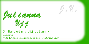 julianna ujj business card